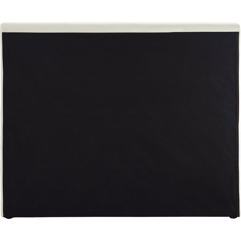Bowery Hill Contemporary Cream Velvet Twin Fully Slatted Bed