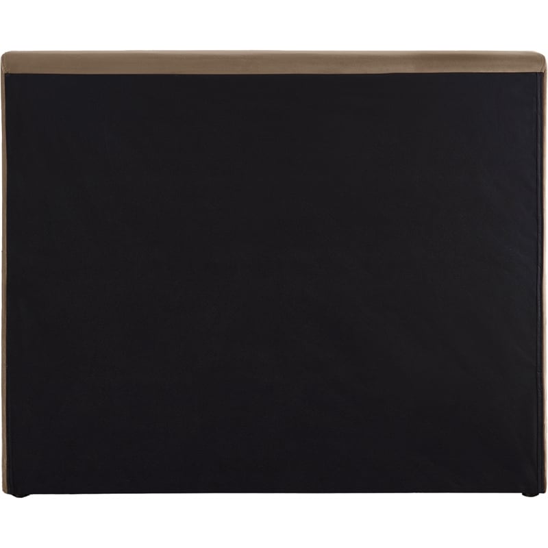 Bowery Hill Contemporary Taupe Velvet Twin Fully Slatted Bed