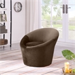 Bowery Hill Contemporary Solid Wood Frame Brown Durable Velvet Accent Chair