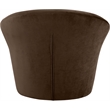 Bowery Hill Contemporary Solid Wood Frame Brown Durable Velvet Accent Chair