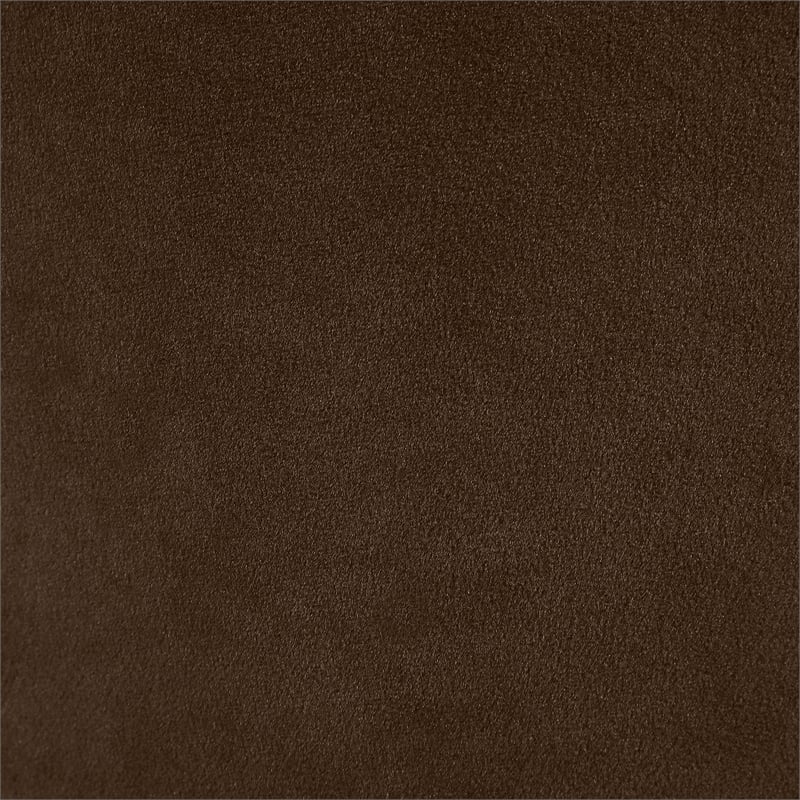 Bowery Hill Contemporary Solid Wood Frame Brown Durable Velvet Accent Chair