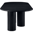 Bowery Hill Contemporary Black Wood and Oak Veneer Dining Table