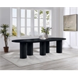 Bowery Hill Contemporary Black Wood and Oak Veneer Dining Table