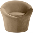 Bowery Hill Contemporary Solid Wood Frame Beige Durable Velvet Accent Chair