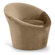 Bowery Hill Contemporary Solid Wood Frame Beige Durable Velvet Accent Chair