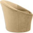 Bowery Hill Contemporary Solid Wood Frame Camel Durable Velvet Accent Chair