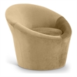 Bowery Hill Contemporary Solid Wood Frame Camel Durable Velvet Accent Chair