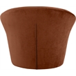 Bowery Hill Contemporary Solid Wood Frame Cognac Durable Velvet Accent Chair