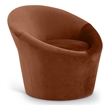 Bowery Hill Contemporary Solid Wood Frame Cognac Durable Velvet Accent Chair