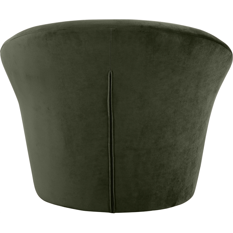 Bowery Hill Contemporary Solid Wood Frame Green Durable Velvet Accent Chair