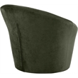 Bowery Hill Contemporary Solid Wood Frame Green Durable Velvet Accent Chair