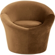 Bowery Hill Contemporary Solid Wood Frame Saddle Durable Velvet Accent Chair