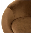 Bowery Hill Contemporary Solid Wood Frame Saddle Durable Velvet Accent Chair