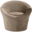 Bowery Hill Contemporary Solid Wood Frame Taupe Durable Velvet Accent Chair