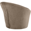 Bowery Hill Contemporary Solid Wood Frame Taupe Durable Velvet Accent Chair