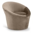 Bowery Hill Contemporary Solid Wood Frame Taupe Durable Velvet Accent Chair