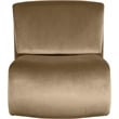 Bowery Hill Contemporary Iron Frame Beige Durable Velvet Accent Chair