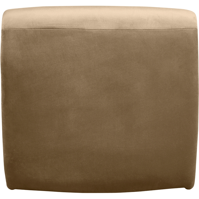 Bowery Hill Contemporary Iron Frame Beige Durable Velvet Accent Chair