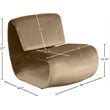 Bowery Hill Contemporary Iron Frame Beige Durable Velvet Accent Chair