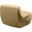 Bowery Hill Contemporary Iron Frame Camel Durable Velvet Accent Chair