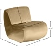 Bowery Hill Contemporary Iron Frame Camel Durable Velvet Accent Chair