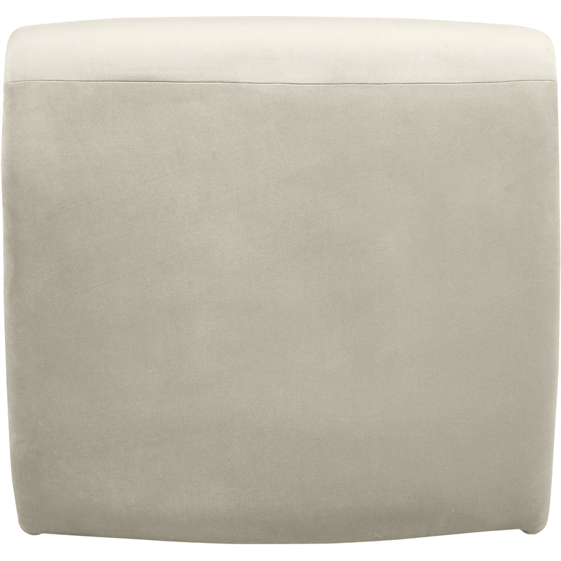 Bowery Hill Contemporary Iron Frame Cream Durable Velvet Accent Chair