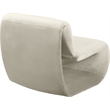 Bowery Hill Contemporary Iron Frame Cream Durable Velvet Accent Chair