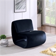 Bowery Hill Contemporary Iron Frame Navy Durable Velvet Accent Chair