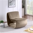 Bowery Hill Contemporary Iron Frame Taupe Durable Velvet Accent Chair