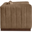Bowery Hill Contemporary Deep Channel Tufted Soft Brown Vegan Leather Chair