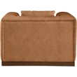 Bowery Hill Contemporary Deep Channel Tufted Soft Cognac Vegan Leather Chair