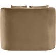Bowery Hill Contemporary Solid Wood Frame Beige Durable Velvet Accent Chair