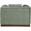Bowery Hill Contemporary Deep Channel Tufted Soft Green Vegan Leather Chair