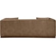 Bowery Hill Contemporary Deep Channel Tufted Soft Brown Vegan Leather Sofa