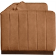 Bowery Hill Contemporary Deep Channel Tufted Soft Cognac Vegan Leather Sofa