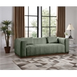 Bowery Hill Contemporary Deep Channel Tufted Soft Green Vegan Leather Sofa