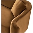 Bowery Hill Contemporary Rich Curves Saddle Durable Velvet Accent Chair