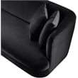 Bowery Hill Contemporary Solid Wood Frame Black Durable Velvet Accent Chair