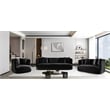 Bowery Hill Contemporary Solid Wood Frame Black Durable Velvet Accent Chair