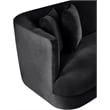 Bowery Hill Contemporary Solid Wood Frame Black Durable Velvet Accent Chair