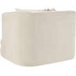 Bowery Hill Contemporary Solid Wood Frame Cream Durable Velvet Accent Chair