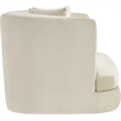 Bowery Hill Contemporary Solid Wood Frame Cream Durable Velvet Accent Chair
