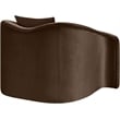 Bowery Hill Contemporary Rich Curves Brown Durable Velvet Accent Chair