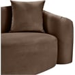 Bowery Hill Contemporary Rich Curves Brown Durable Velvet Accent Chair