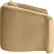 Bowery Hill Contemporary Rich Curves Camel Durable Velvet Accent Chair