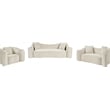 Bowery Hill Contemporary Rich Curves Cream Durable Velvet Accent Chair