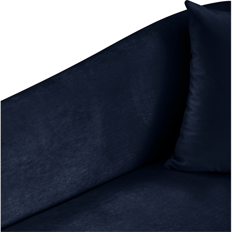 Bowery Hill Contemporary Rich Curves Navy Durable Velvet Accent Chair