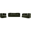 Bowery Hill Contemporary Solid Wood Frame Green Durable Velvet Sofa