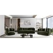 Bowery Hill Contemporary Solid Wood Frame Green Durable Velvet Sofa