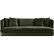 Bowery Hill Contemporary Solid Wood Frame Green Durable Velvet Sofa